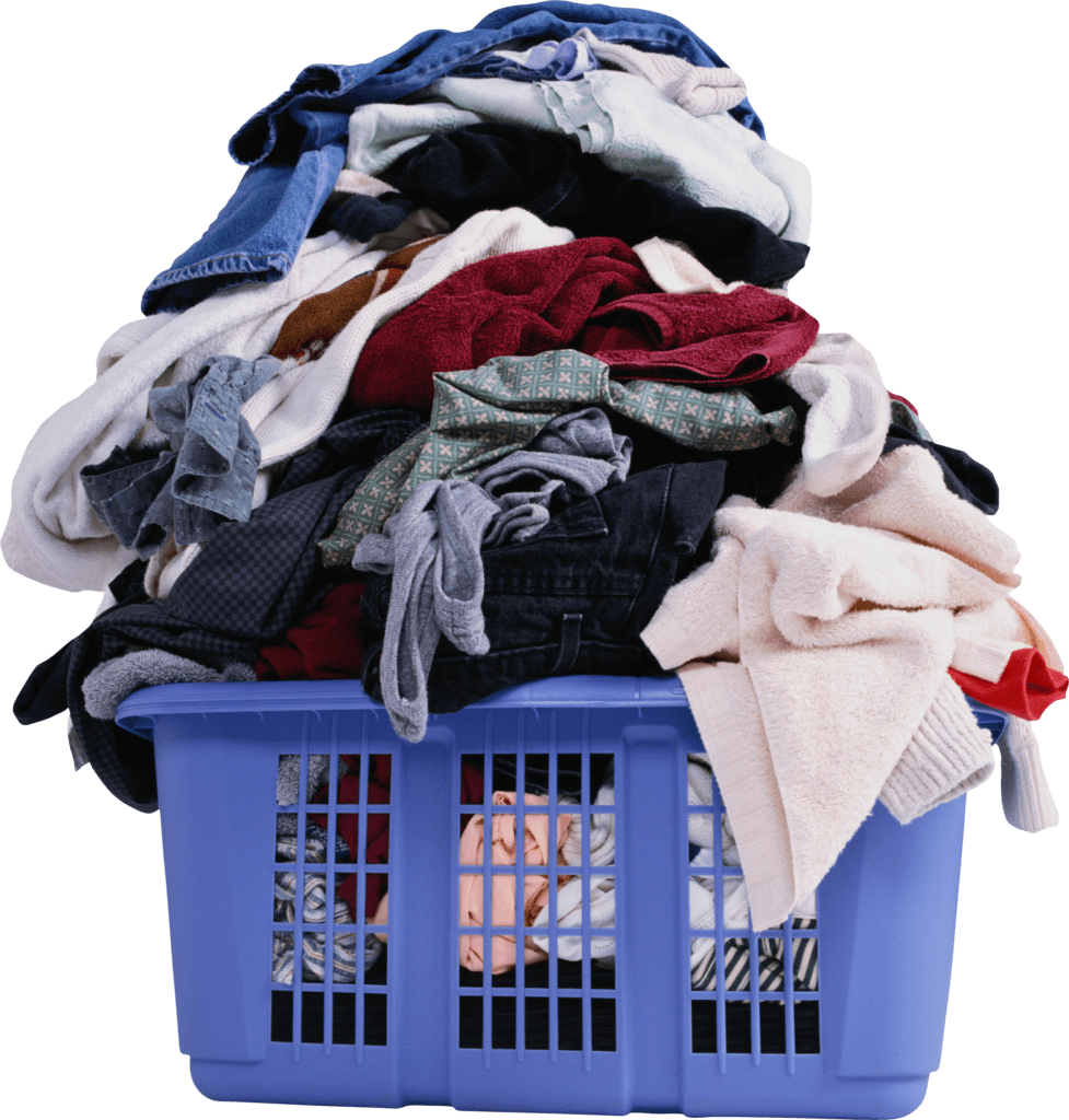 dirty clothes for dry cleaning